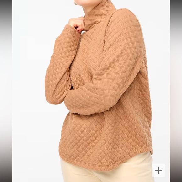 J Crew quilted mockneck pullover - Picture 2 of 6